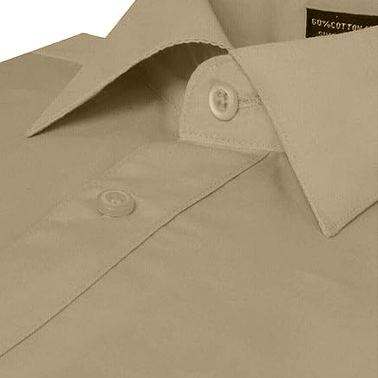 Khaki slim Fit Long Sleeve Polo Shirt