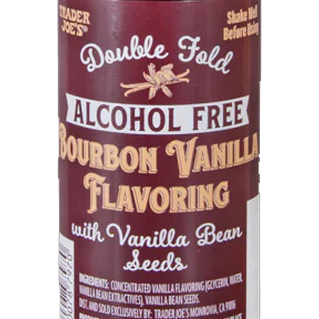 Double Fold Alcohol Free Bourbon Vanilla Flavoring 3.55 fl oz