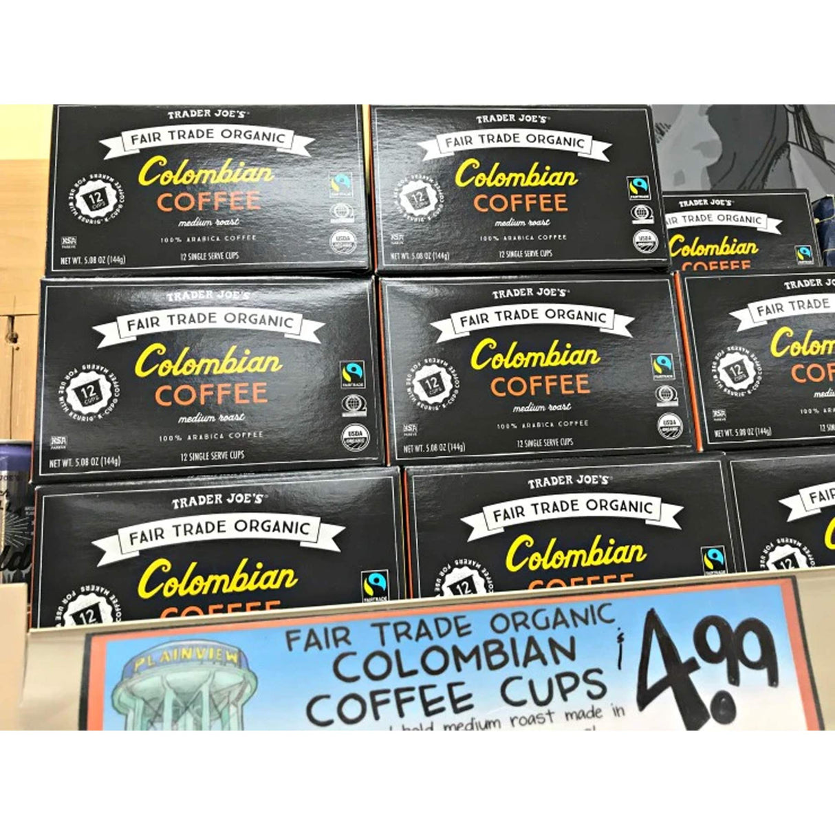 Colombian Coffee Cups Fair Trade Organic 10 Cups