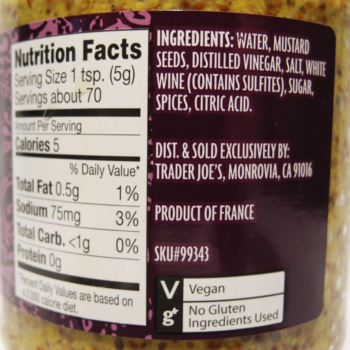 Whole Grain Dijon Mustard 8 oz