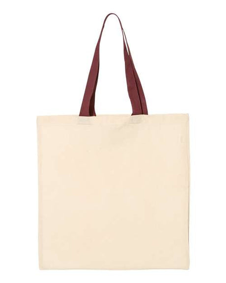 Economical Tote with Contrast-Color Handles