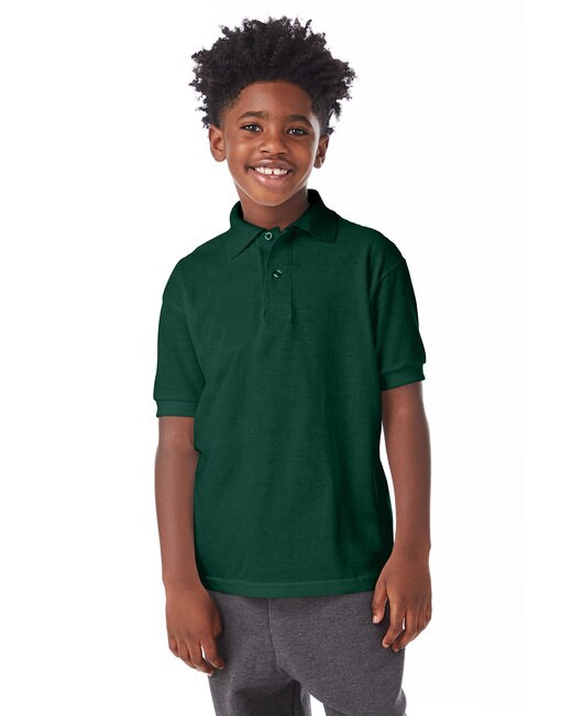 Hanes® Youth EcoSmart Jersey Knit Polo