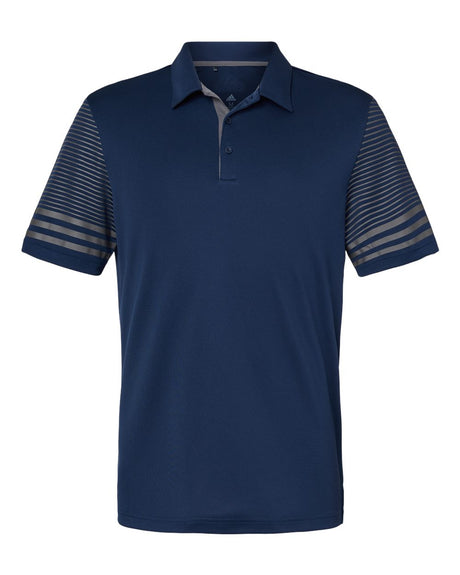 Adidas® Striped Sleeve Polo