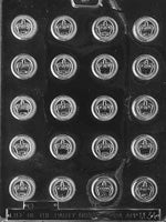 Bite Size Crown Checker Pieces Chocolate Mold