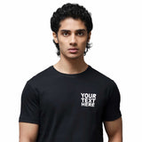Pack: 12 Fast Custom Team T-Shirts – Personalized with Logo or Text (Left Chest - Black)