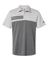 Heathered Colorblocked 3-Stripes Polo