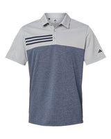 Heathered Colorblocked 3-Stripes Polo
