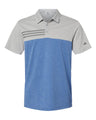 Heathered Colorblocked 3-Stripes Polo