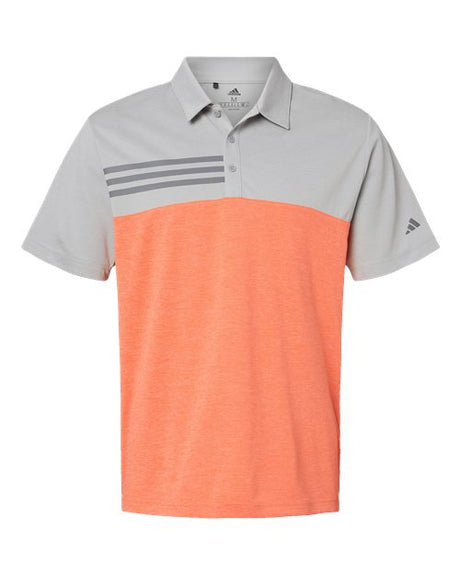 Heathered Colorblocked 3-Stripes Polo