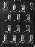 Bite Size Cowboy Boot Chocolate Mold