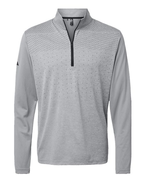 Heather Block Print Quarter-Zip Pullover