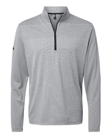 Heather Block Print Quarter-Zip Pullover