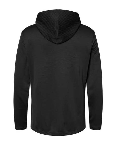 Textured Mixed Media Hooded Sweatshirt