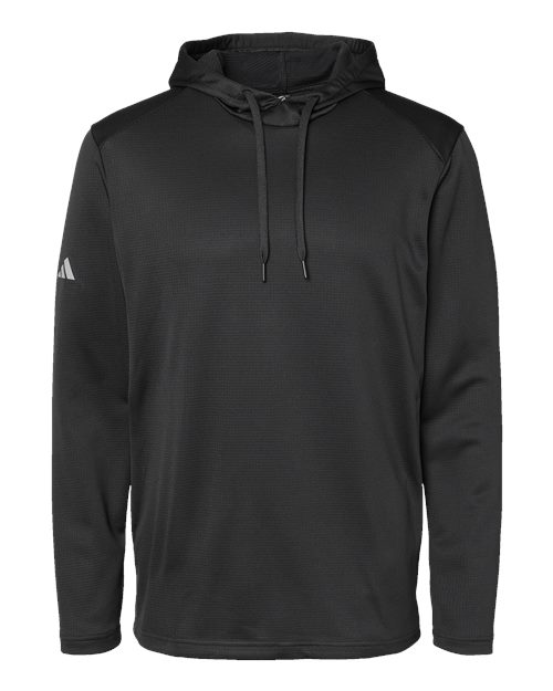 Textured Mixed Media Hooded Sweatshirt