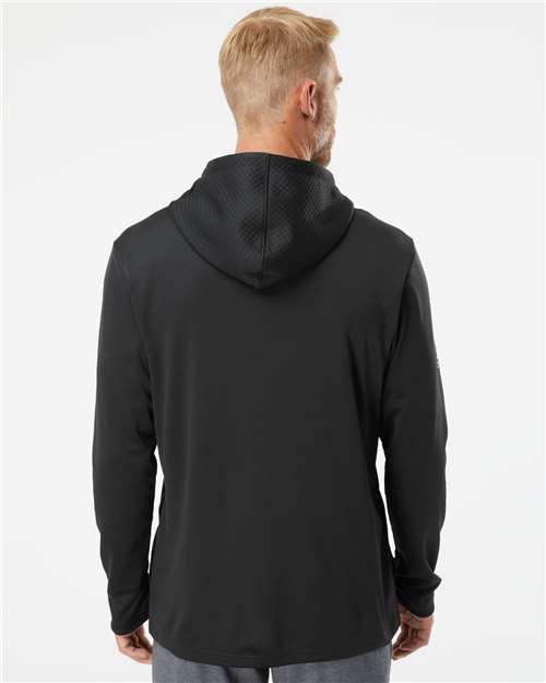 Textured Mixed Media Hooded Sweatshirt