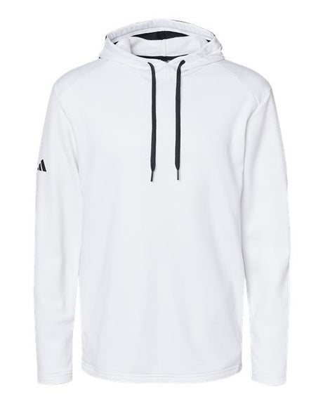 Textured Mixed Media Hooded Sweatshirt