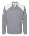 Textured Mixed Media Quarter-Zip Pullover