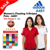Adidas® Women's Floating 3-Stripes Polo
