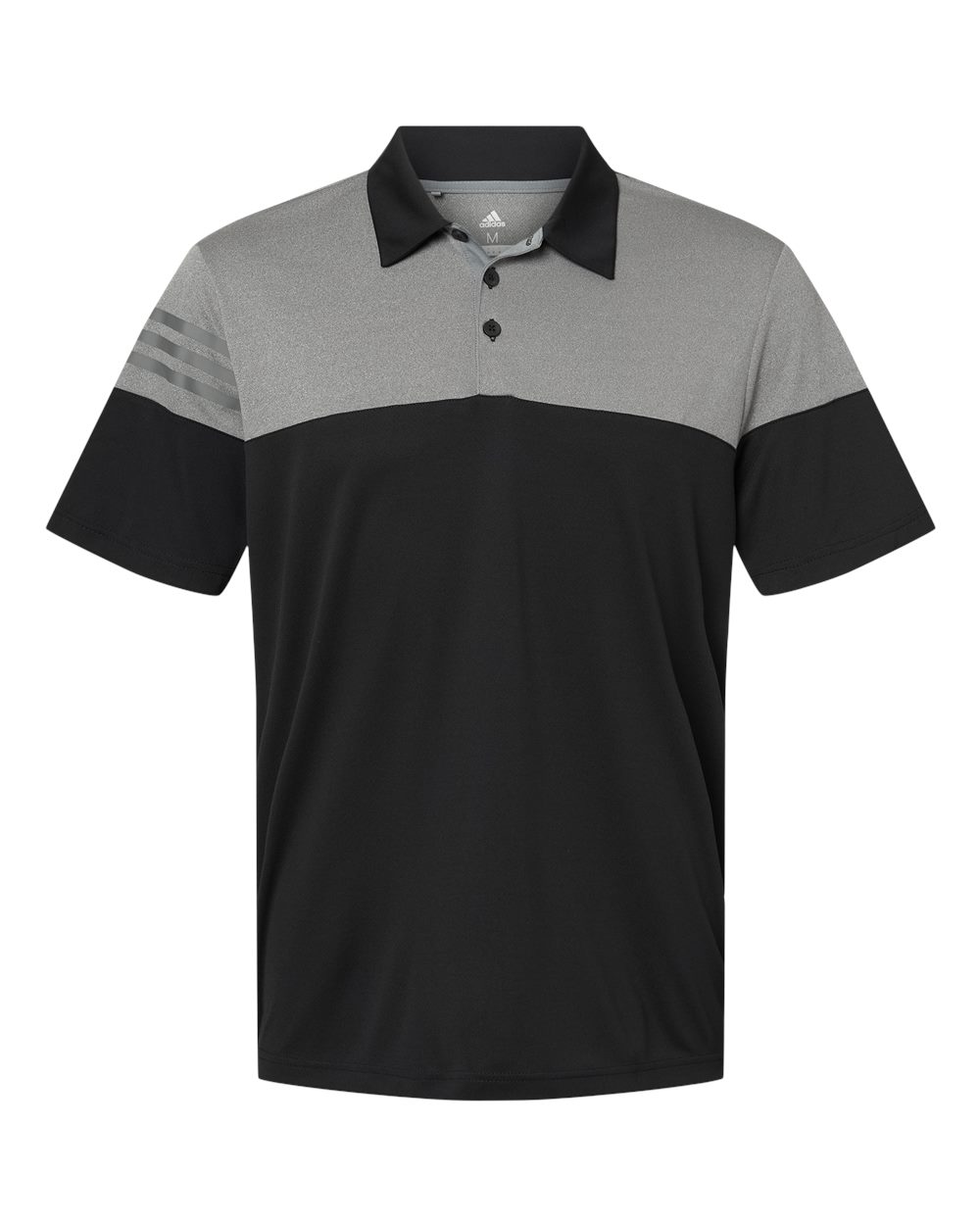Adidas® Heathered 3-Stripes Colorblocked Polo