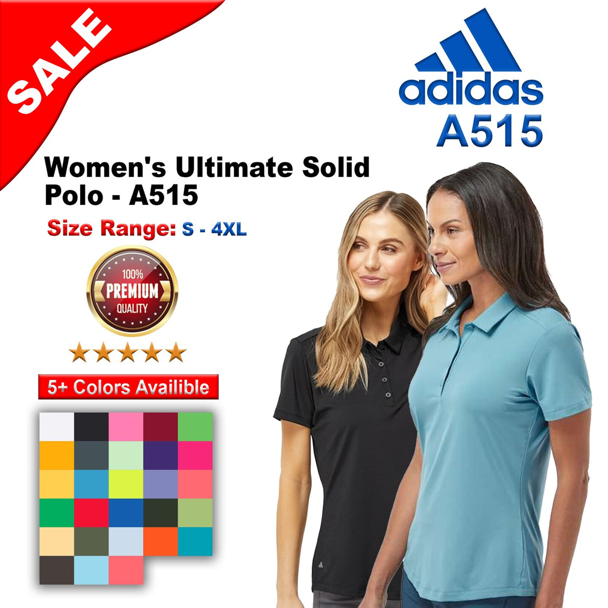 Adidas® Women's Ultimate Solid Polo