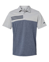 Adidas® Heathered Colorblocked 3-Stripes Polo