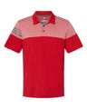 Adidas® Heathered 3-Stripes Colorblocked Polo
