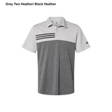 Adidas® Heathered Colorblocked 3-Stripes Polo