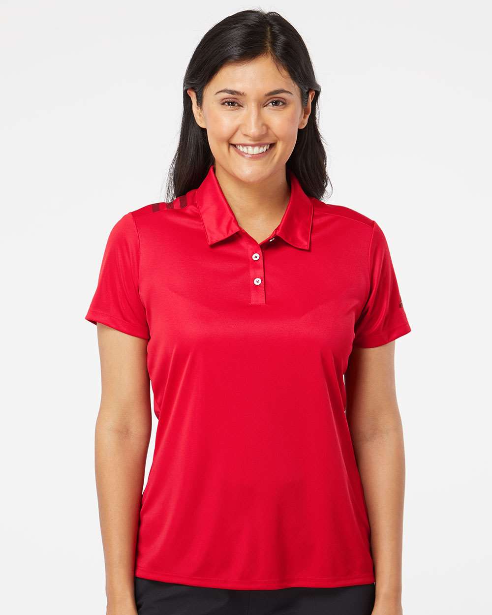 Adidas® Women's 3-Stripes Shoulder Polo