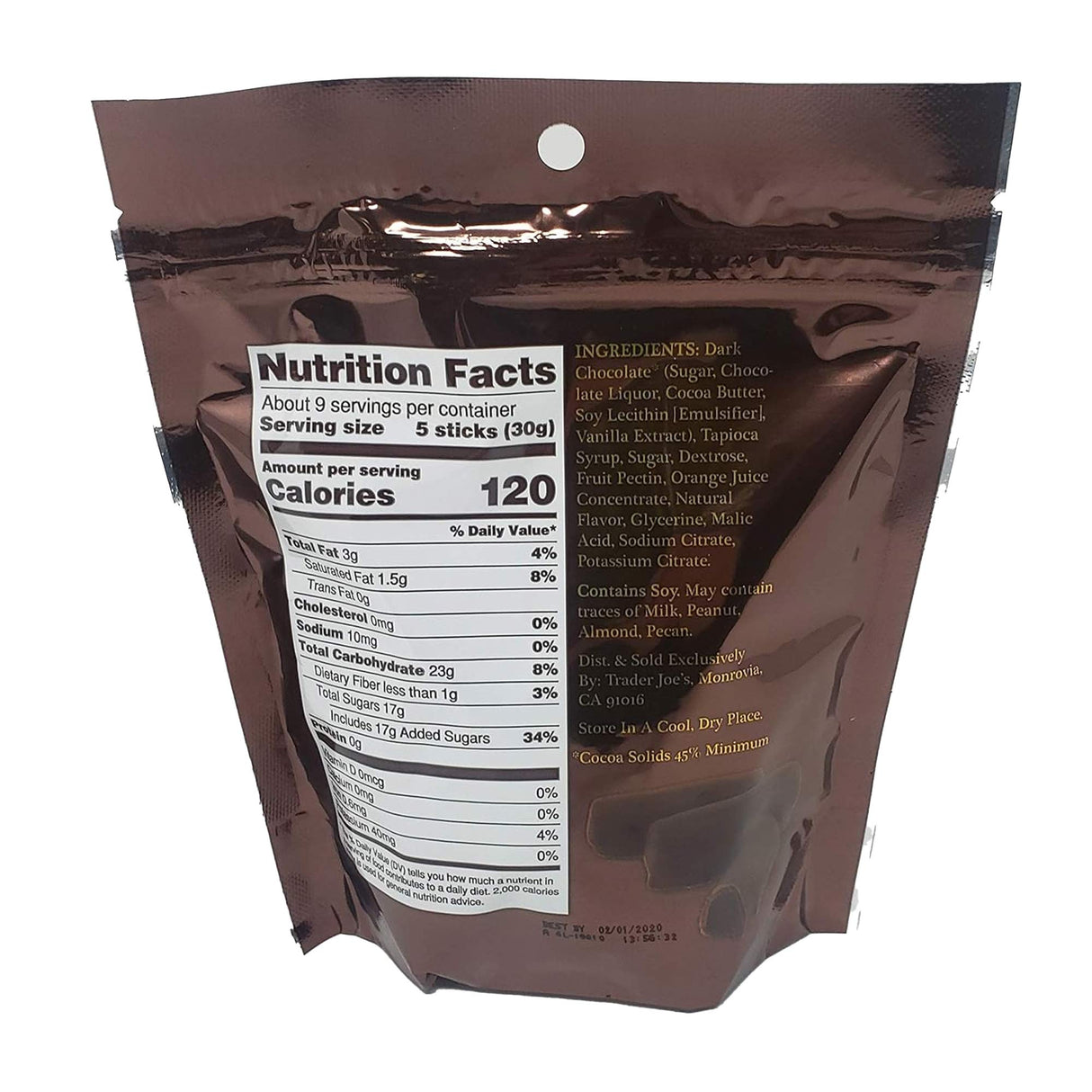 Dark Chocolate Orange Sticks 4 oz