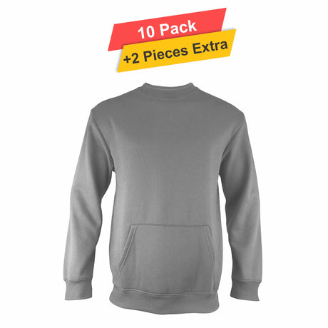 Fleece Pullover Sweatshirt - 10 Pack - 7.62oz/yd2  - 100% Polyester