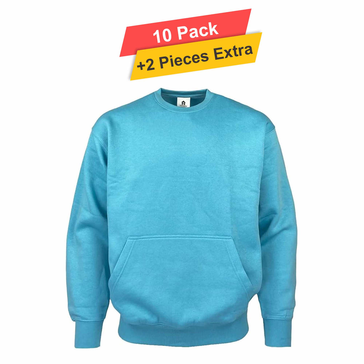 Fleece Pullover Sweatshirt - 10 Pack - 7.62oz/yd2  - 100% Polyester