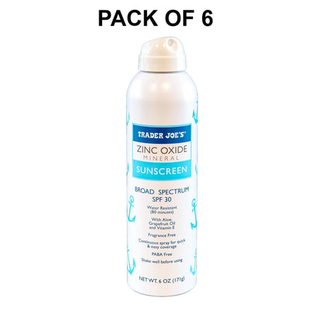 Traders Joe's Zinc Oxide Mineral Sunscreen Spray SPF 30