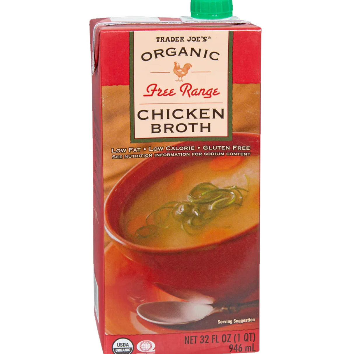 Trader Joe’s Organic Free Range Chicken Broth 32 Fl Oz
