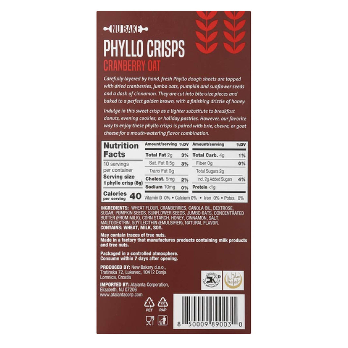 Phyllo Crisps 2.8 Oz