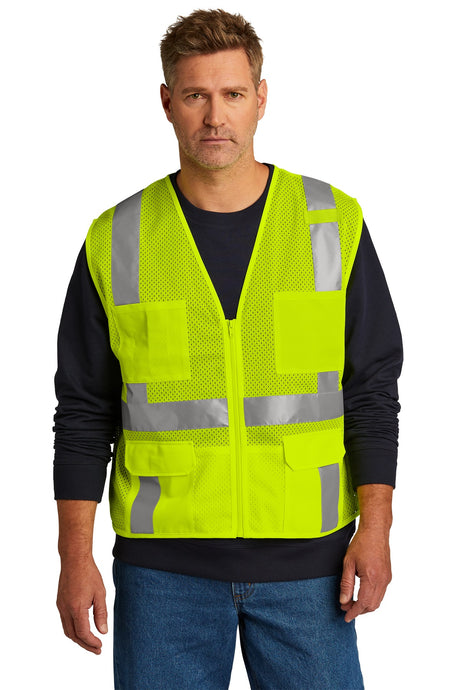 CornerStone ® ANSI 107 Class 2 Mesh Six-Pocket Zippered Vest