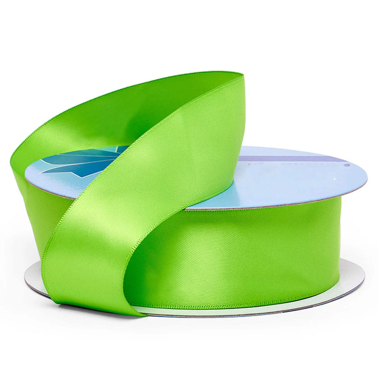 Satin Ribbon for Custom Party Decor 3 '' X 25 yd Double Faced 1 / roll Lime