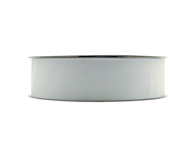 1 1/2"x 50 yards White Polyester Grosgrain Gift Ribbon