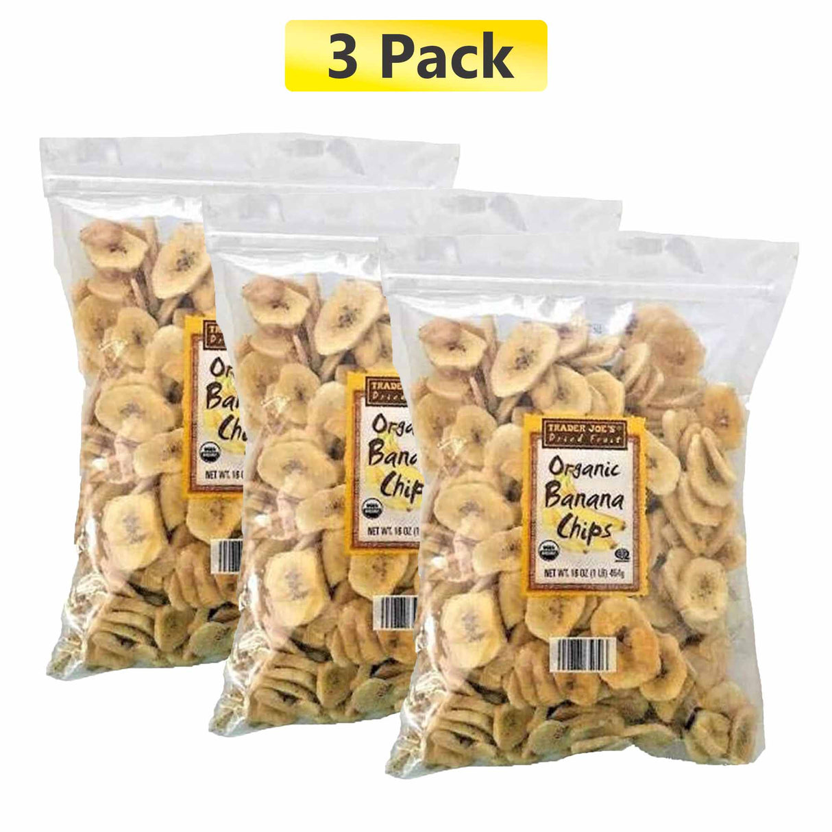 Trader Joe's Organic Banana Chips, 16 oz