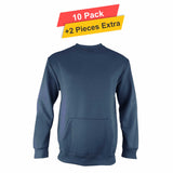 Fleece Pullover Sweatshirt - 10 Pack - 7.62oz/yd2  - 100% Polyester