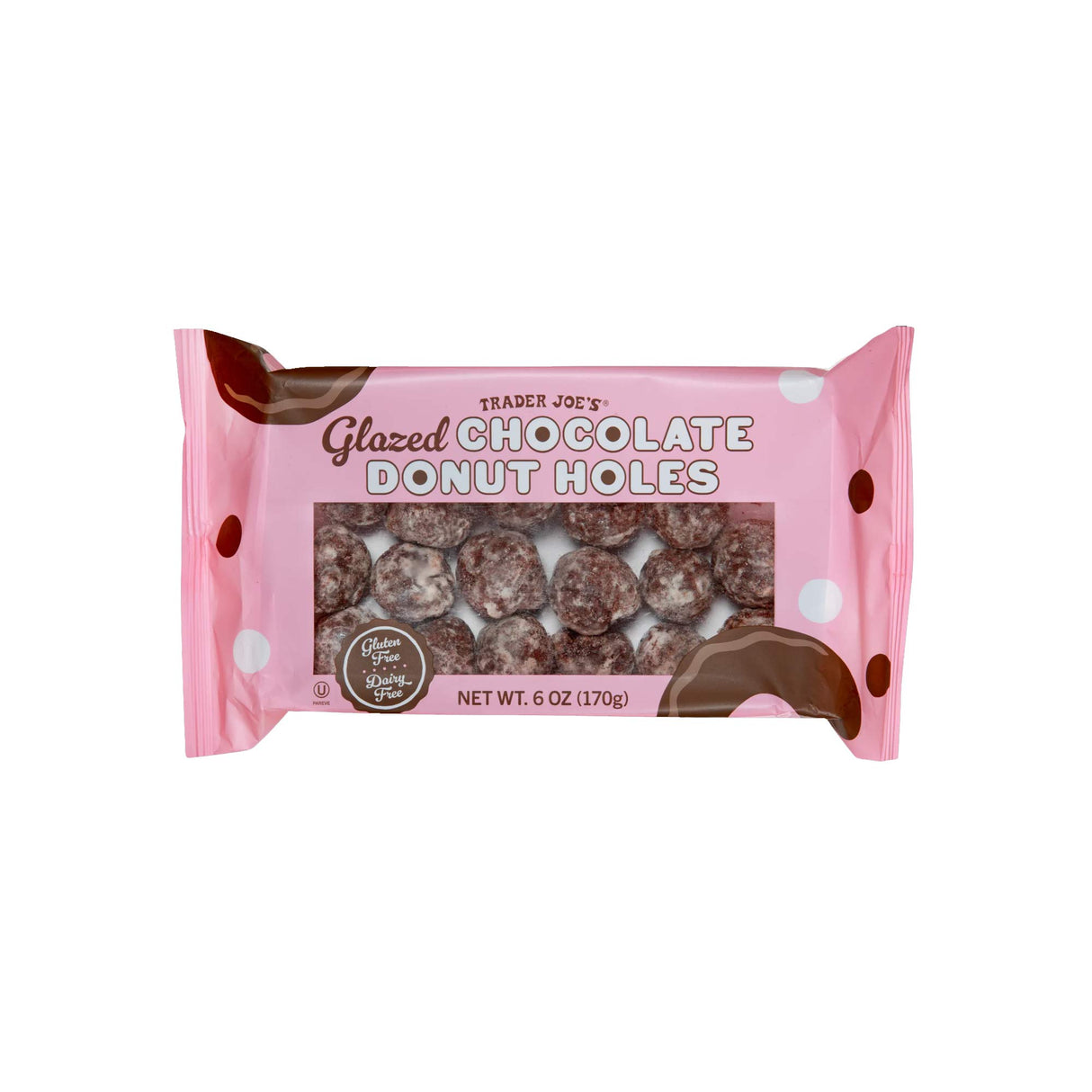 Trader Joes Glazed Chocolate Donut Holes 6 oz