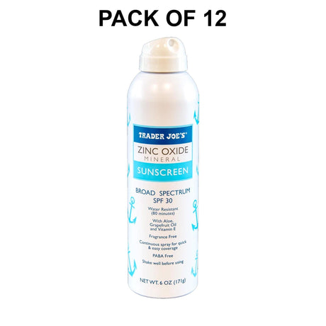 Traders Joe's Zinc Oxide Mineral Sunscreen Spray SPF 30