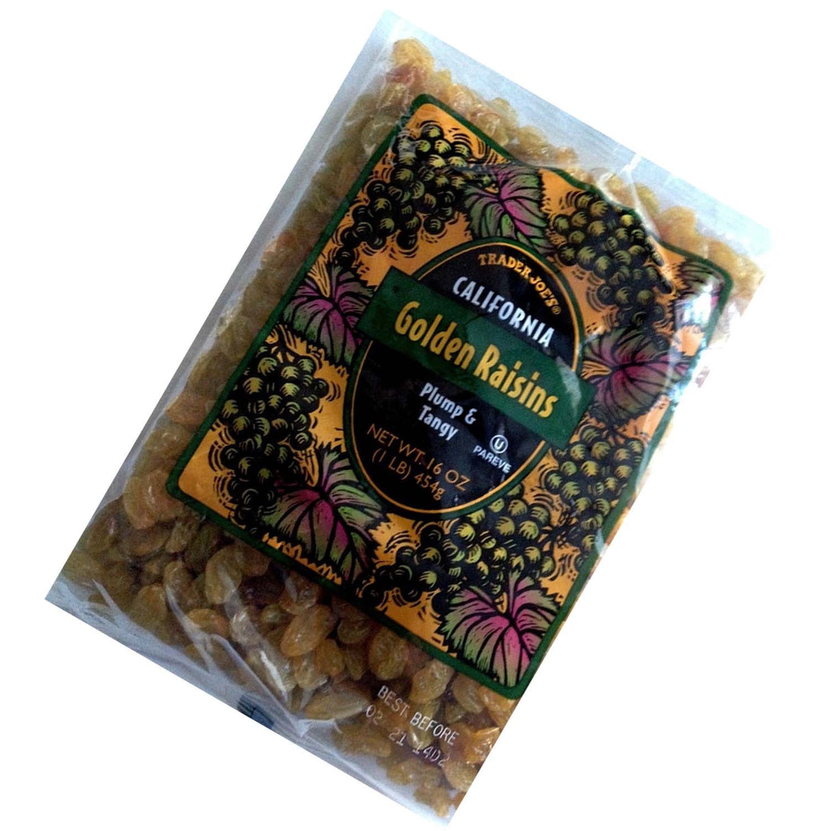 Pack of 2 Trader Joe's California Golden Raisins, Plump & Tangy | 16 oz