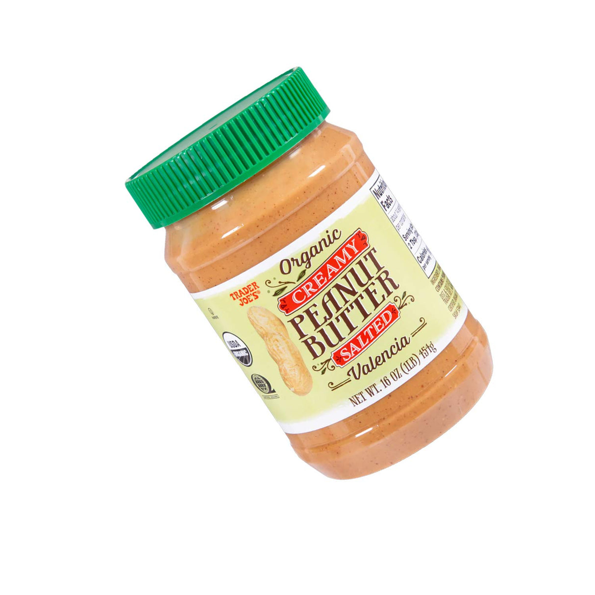Trader Joe’s Organic Creamy Peanut Butter Salted 16 Oz