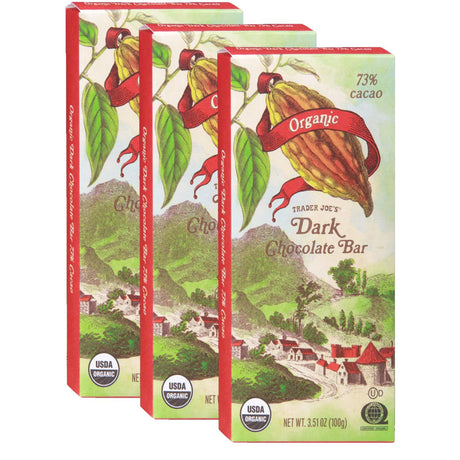 Trader Joe’s Organic Dark Chocolate Bar 73% Cacao 3.51 Oz