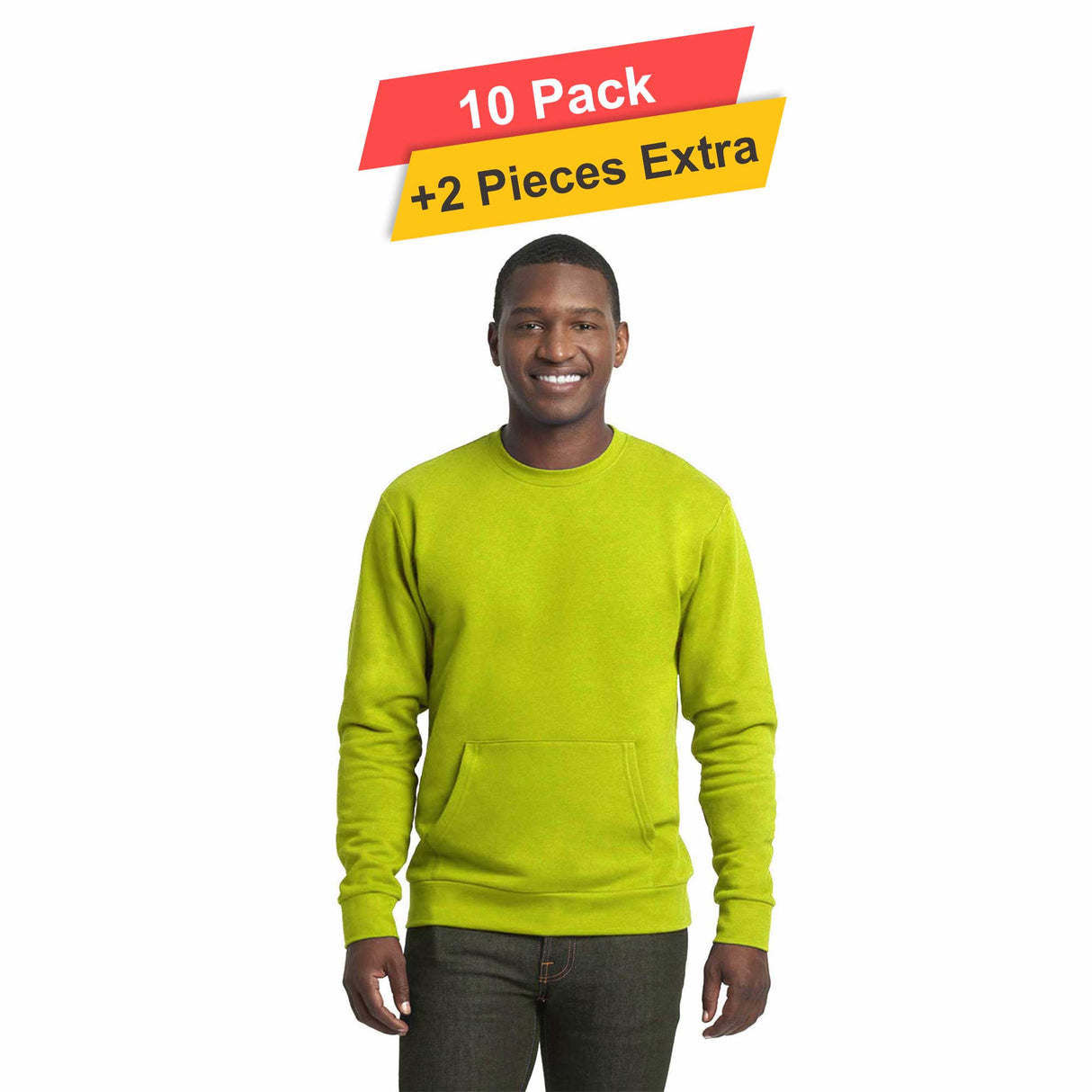 Fleece Pullover Sweatshirt - 10 Pack - 7.62oz/yd2  - 100% Polyester