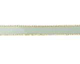 3/8"x50 yard Sage Green Satin Gift Ribbon with Gold Edge