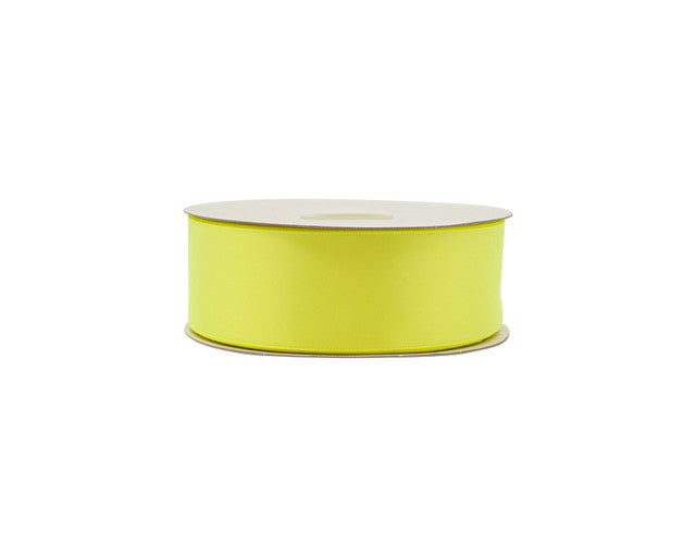 1.5"x50 yard Neon Yellow Polyester Satin Gift Ribbon