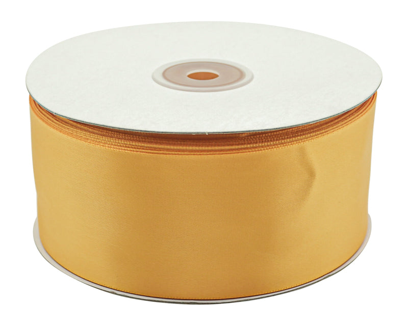 2" x 50 yards Gold Yellow Single Face Satin Gift Ribbon