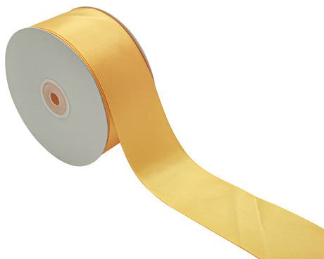 2" x 50 yards Gold Yellow Single Face Satin Gift Ribbon
