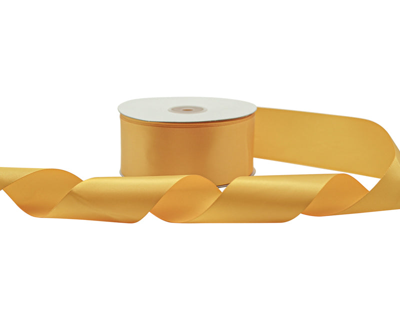 2" x 50 yards Gold Yellow Single Face Satin Gift Ribbon